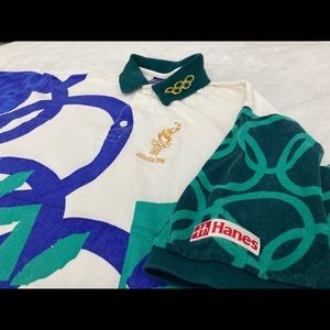 Vintage 1996 Atlanta Olympics Hanes Polo Shirt XL